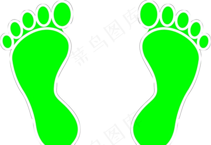 脚印图片cdr矢量模版下载