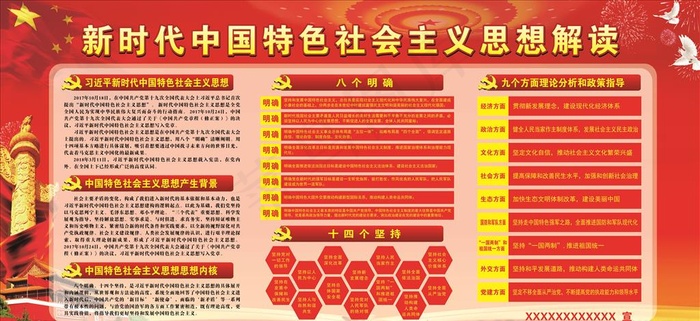 新时代中国特色*思想图片cdr矢量模版下载