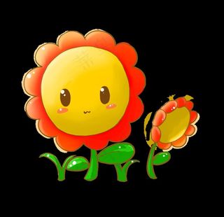 向日葵卡通免抠素材图片