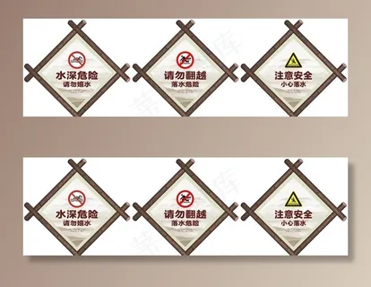 水边温馨提示牌图片