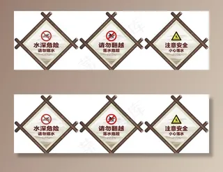 水边温馨提示牌图片
