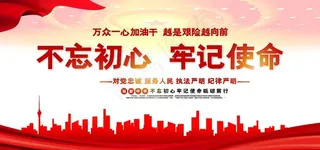 不忘初心展板图片