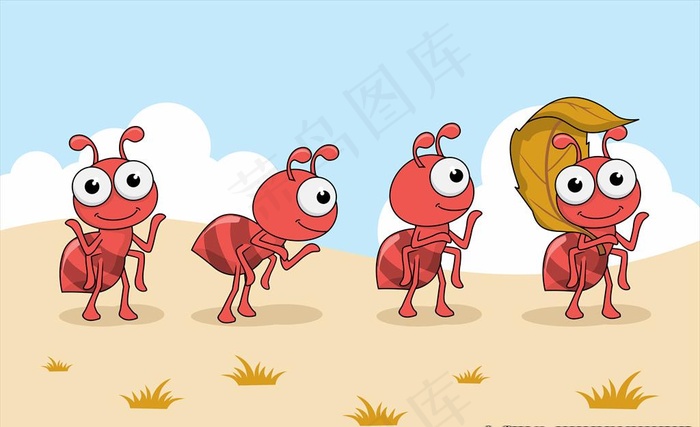 卡通蚂蚁图片ai矢量模版下载