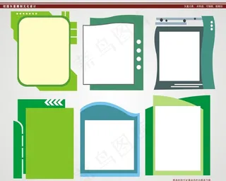 矢量展板异形图形图片