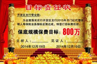 目标责任状图片