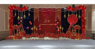 红黑星空布图片