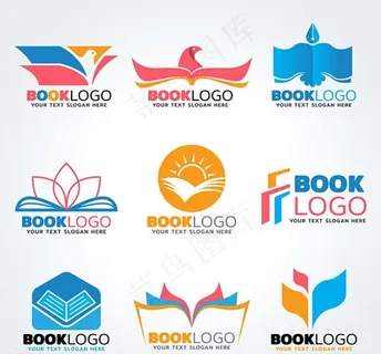书本标志矢量图片