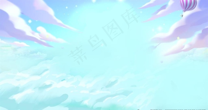 卡通手绘云海小清新图片(1920X1080(DPI:72))psd模版下载