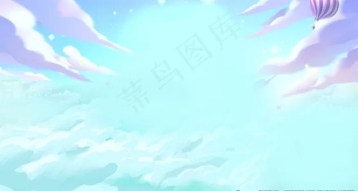 卡通手绘云海小清新图片(1920X1080(DPI:72))psd模版下载