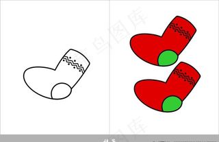 袜子简笔画图片