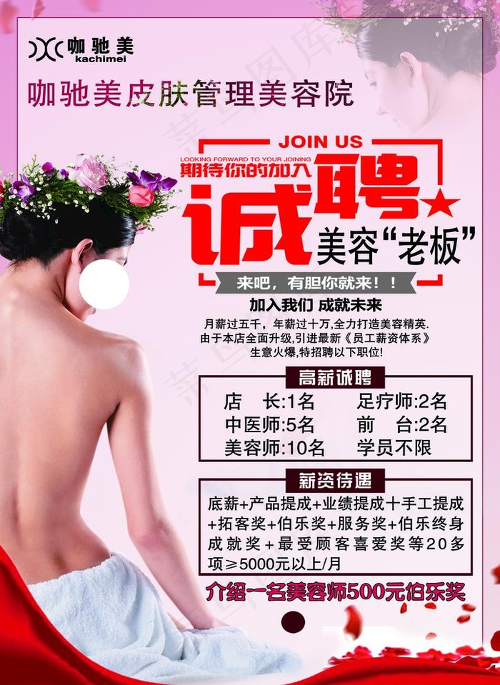 皮肤管理美容美体彩页图片(2480X3508(DPI:300))psd模版下载
