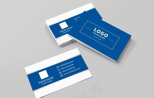 蓝色名片图片