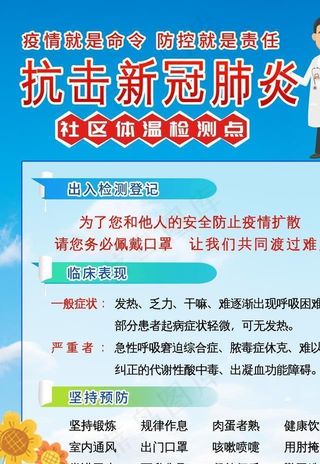 体温测量海报图片