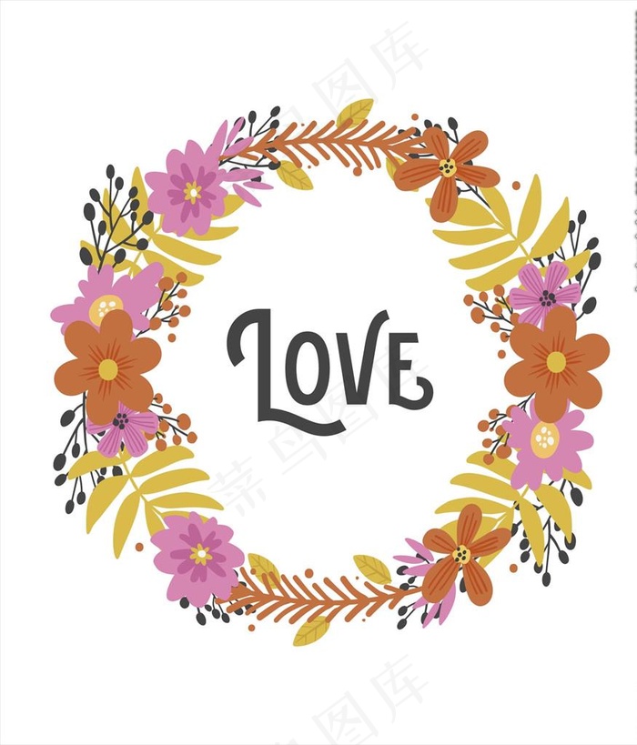 圆形花边标签图片