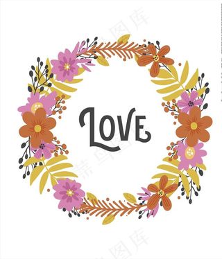 圆形花边标签图片