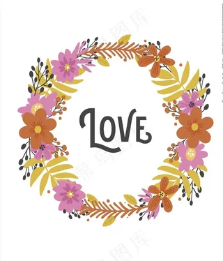 圆形花边标签图片