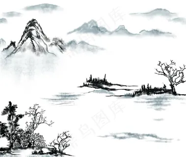 山水水墨画图片