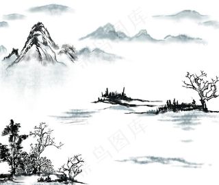 山水水墨画图片