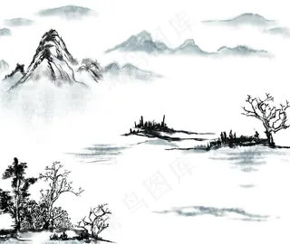 山水水墨画图片