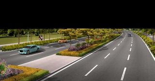 江滨路道路绿化 景观效果图图片