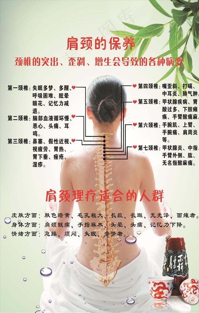 肩颈保养图片(210X297)cdr矢量模版下载