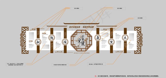 文化墙 中式图片ai矢量模版下载