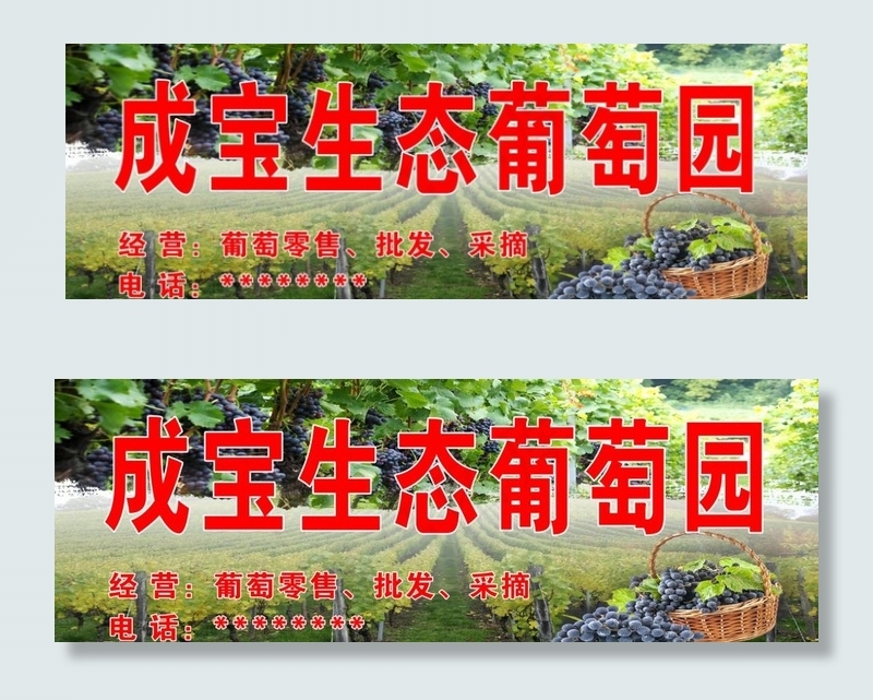 生太葡萄园广告招牌图片(7087X2658(DPI:45))psd模版下载