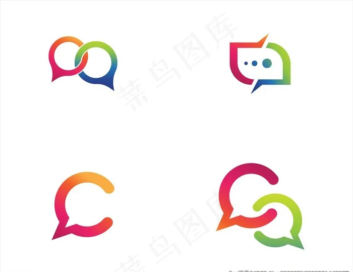 聊天对话图标图片eps,ai矢量模版下载