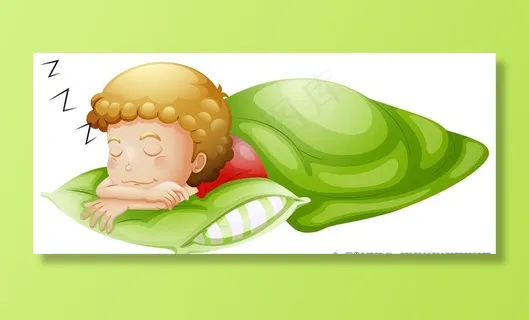 卡通睡觉儿童图片