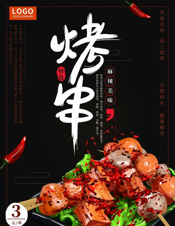 烧烤图片(4724X6299(DPI:200))psd模版下载