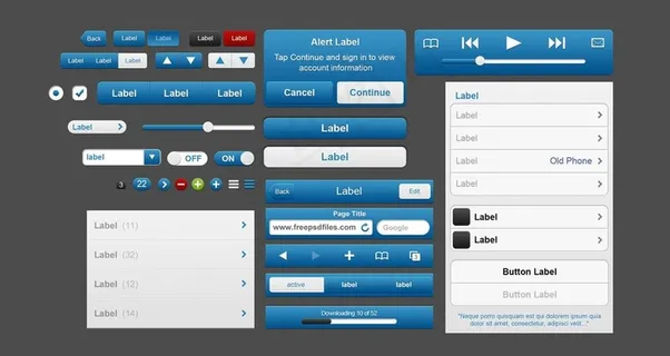 扁平化风格网页设计元素图片
