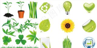 矢量叶子树叶图案图片