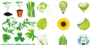 矢量叶子树叶图案图片