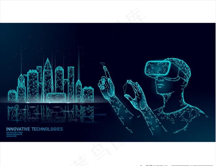 现代城市背景图片ai矢量模版下载