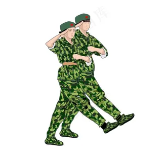 军训卡通人物图片