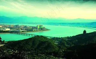 钱塘江俯瞰图片