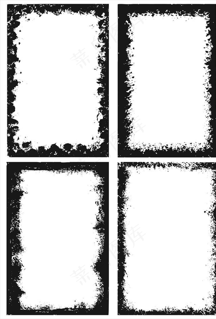 墨迹风格边框图片