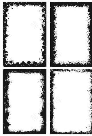 墨迹风格边框图片