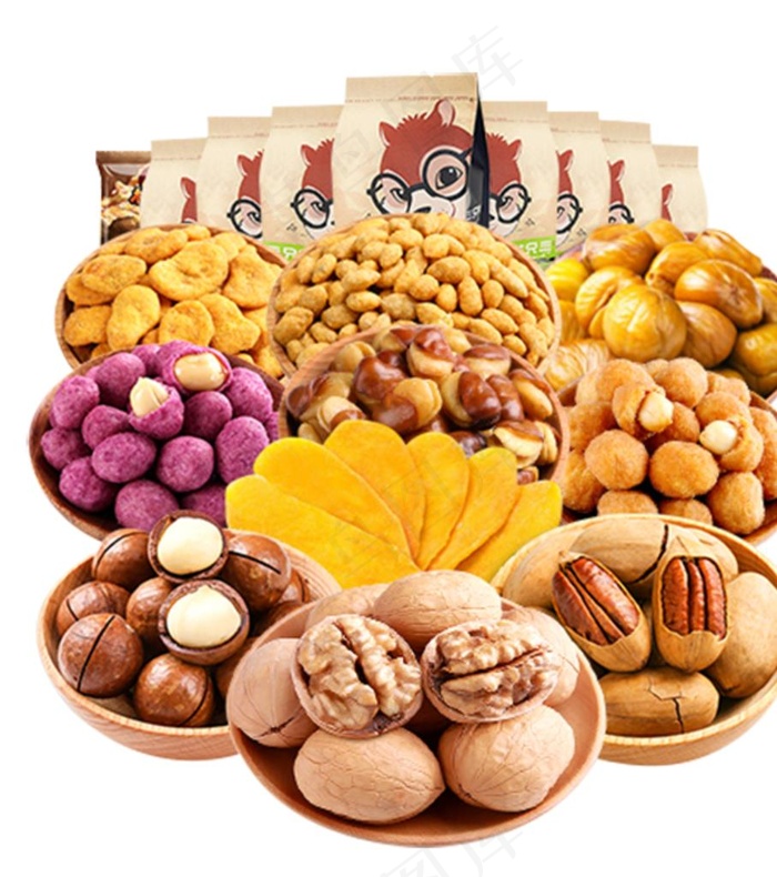 坚果大礼菜鸟图库片