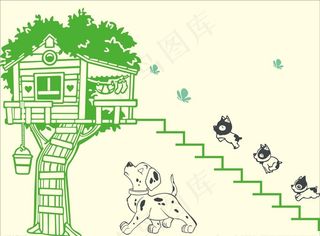 背景墙  卡通文化墙图片