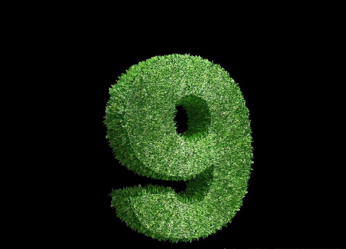 倒计时 数字 草坪 立体字 9图片