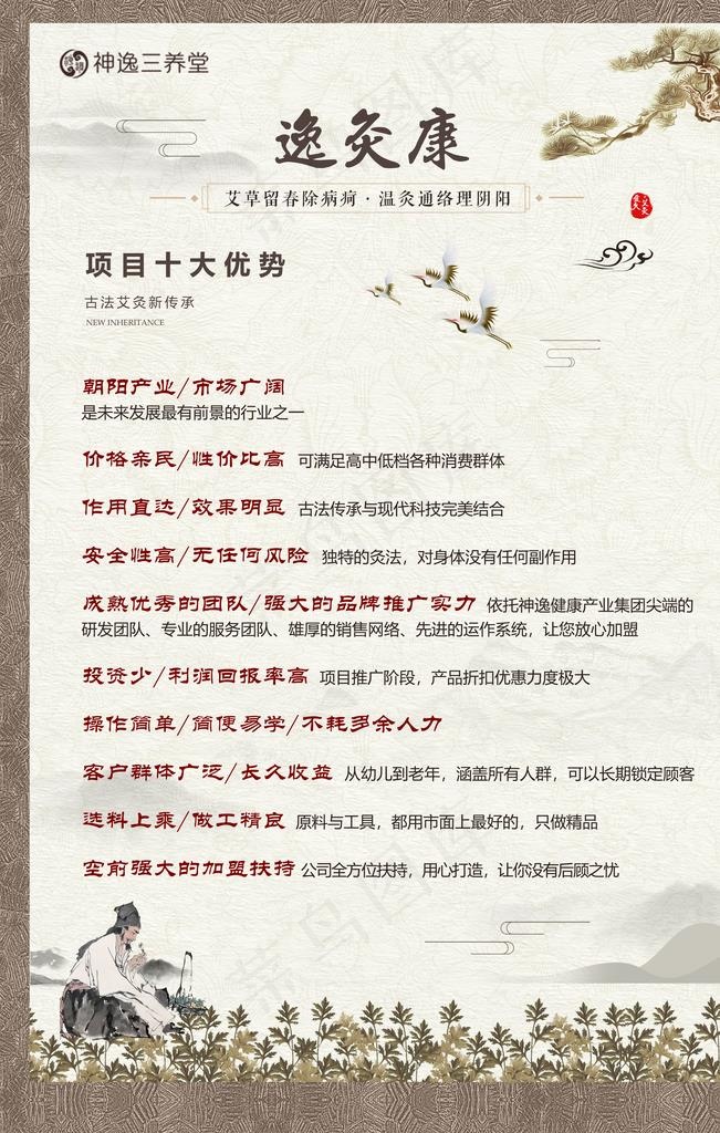 艾灸十大优势图片(7087X10630(DPI:300))psd模版下载