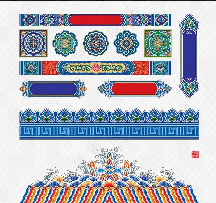 故宫素材图片ai矢量模版下载
