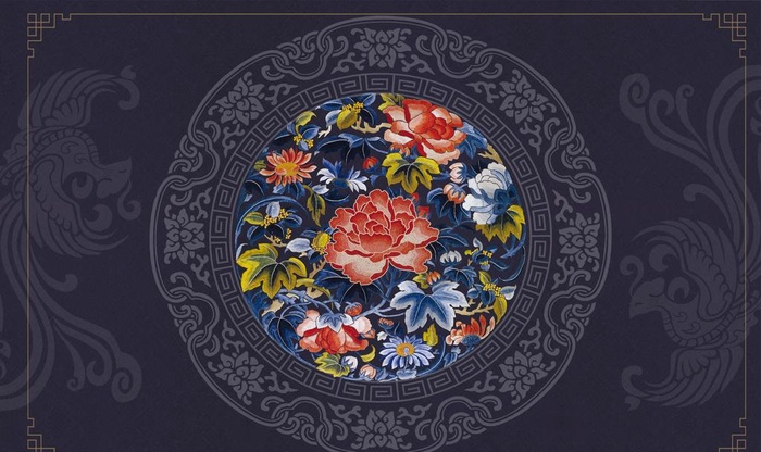 中国风传统花纹图案图片(9071X5669(DPI:72))psd模版下载