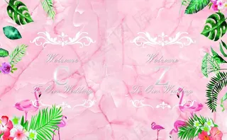 粉色火烈鸟背景图片