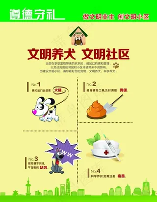 文明养狗 宣传栏图片