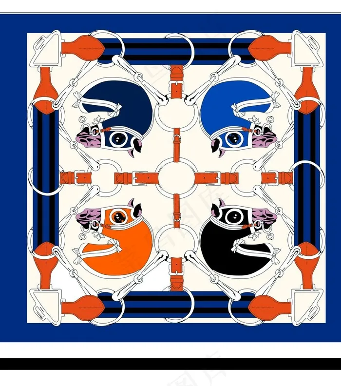 方巾 大牌方巾 马头 皮带图片