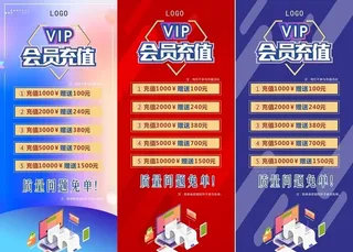 会员充值展架图片