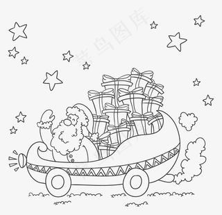 手绘圣诞老人图像图片