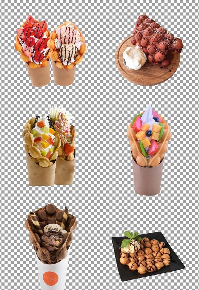 美味鸡蛋仔冰淇淋图片